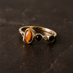 Amber-Tone Crystal Ring-Rings-Yiyae-Yiyae