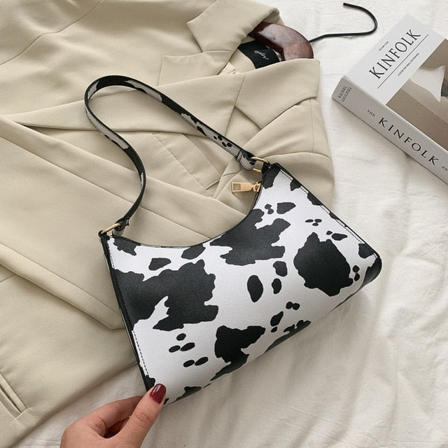 Animal Print Shoulder Bag-Bags-Yiyae-Cow-Yiyae