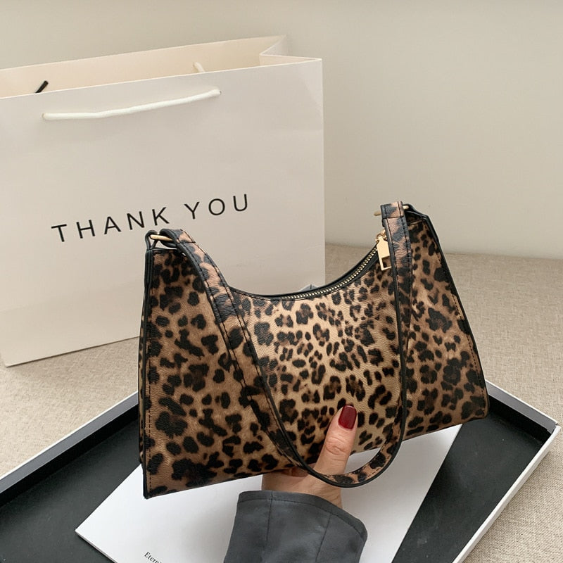 Animal Print Shoulder Bag-Bags-Yiyae-Leopard-Yiyae