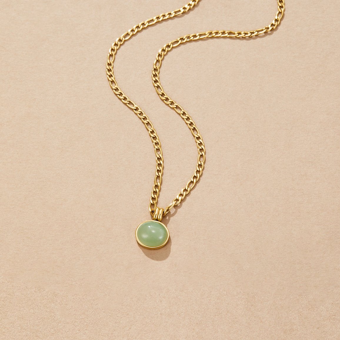 Aventurine Pendant Necklace-Necklaces-Yiyae-Yiyae