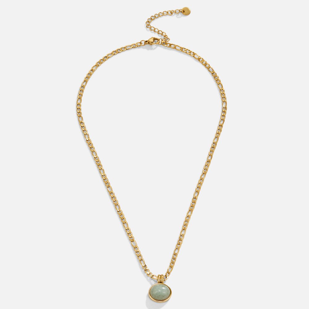 Aventurine Pendant Necklace-Necklaces-Yiyae-Yiyae