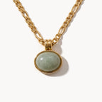 Aventurine Pendant Necklace-Necklaces-Yiyae-Gold-Yiyae