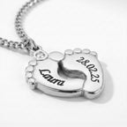 Baby Feet Name Necklace-Necklaces-Yiyae-Yiyae