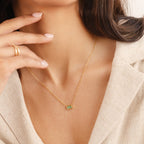 Baguette Birthstone Necklace-Necklaces-Yiyae-Yiyae