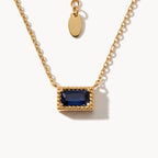 Baguette Birthstone Necklace-Necklaces-Yiyae-Yiyae