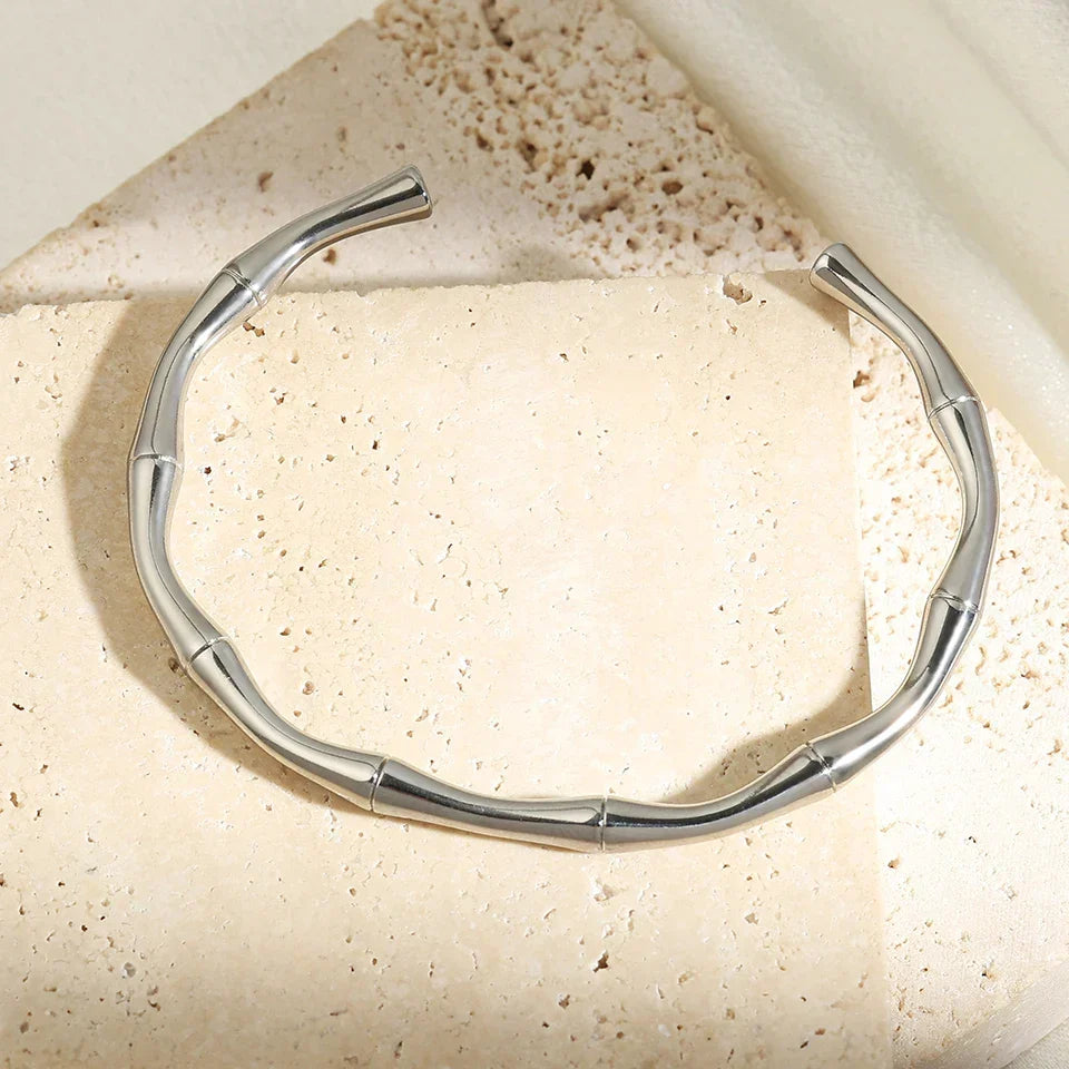Bamboo Cuff Bracelet-Bracelets-Yiyae-Yiyae