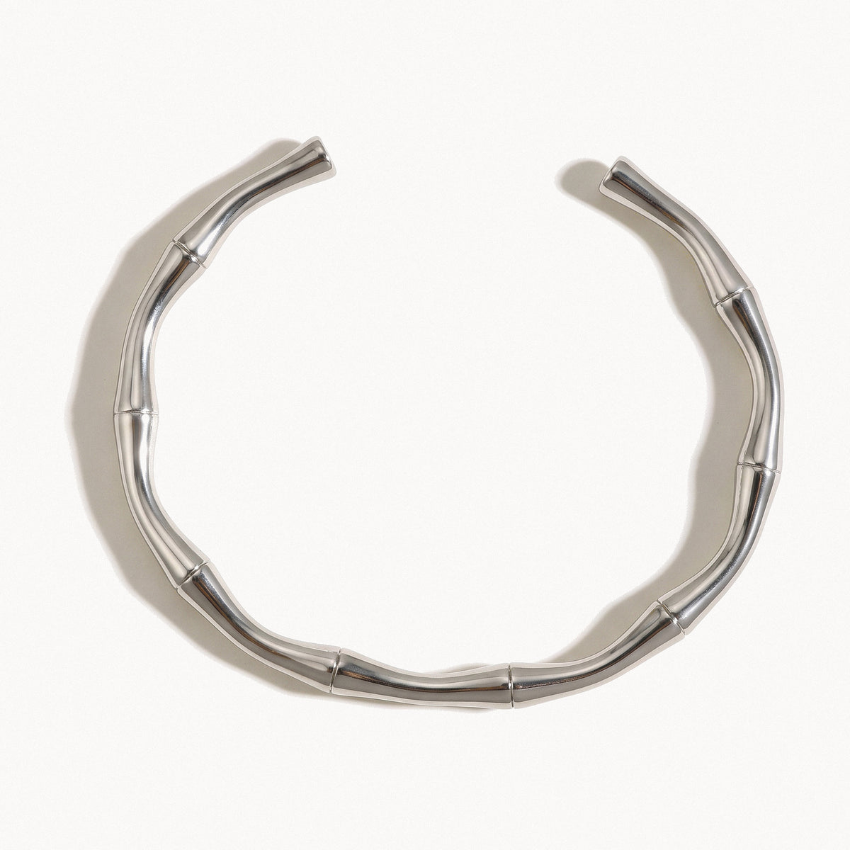 Bamboo Cuff Bracelet-Bracelets-Yiyae-Silver-Yiyae