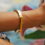 Bar Detail Bangle - Bracelets - Yiyae - foto 3