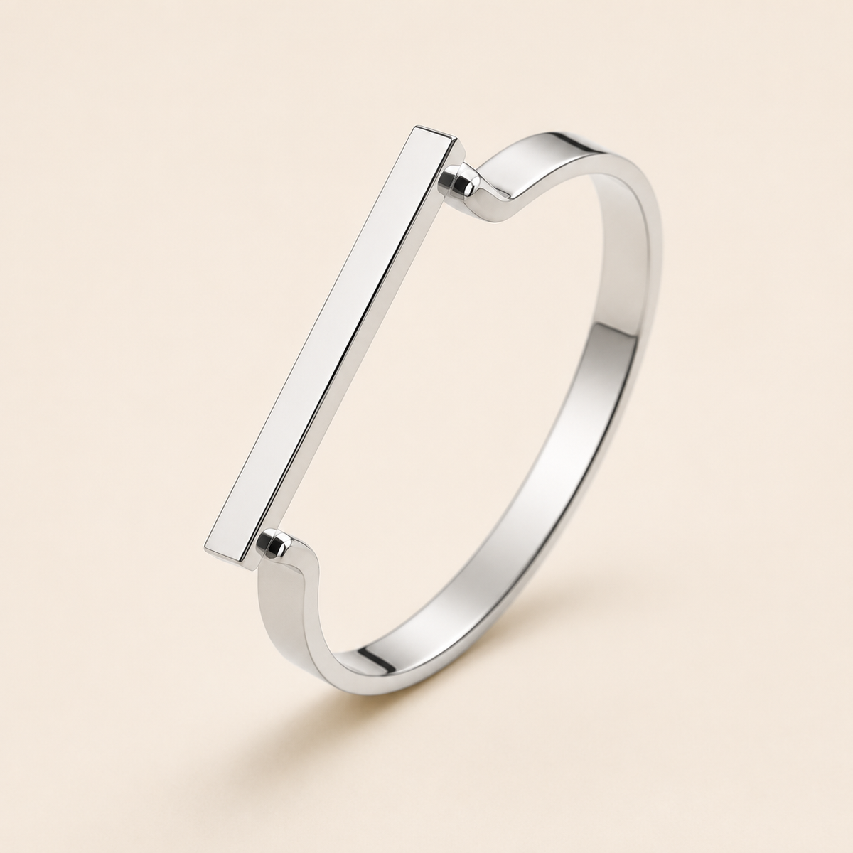 Bar Detail Bangle - Silver - Bracelets - Yiyae - foto 7