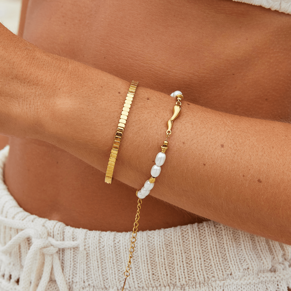 Beaded Edge Bangle-Bracelets-Yiyae-Yiyae