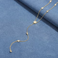 Beaded Lariat Necklace-Necklaces-Yiyae-Gold-Yiyae