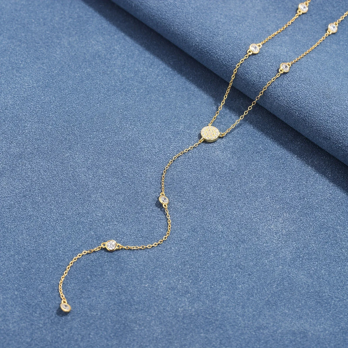 Beaded Lariat Necklace-Necklaces-Yiyae-Gold-Yiyae