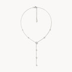 Beaded Lariat Necklace-Necklaces-Yiyae-Silver-Yiyae