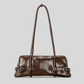 Belt Detail Shoulder Bag-Bags-Yiyae-Coffee-Yiyae