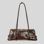 Belt Detail Shoulder Bag-Bags-Yiyae-Coffee-Yiyae