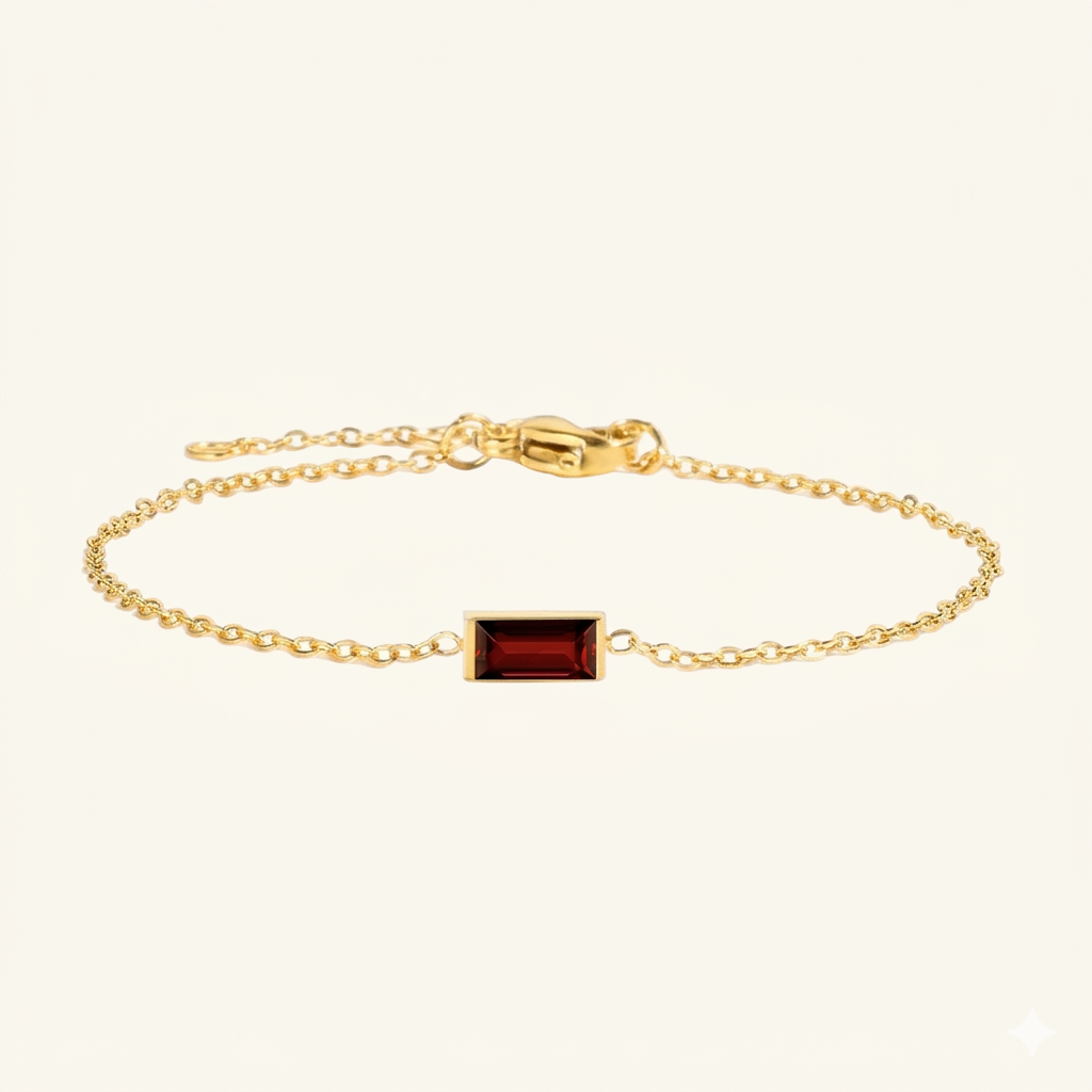 Birthstone Chain Bracelet-Bracelets-Yiyae-Yiyae