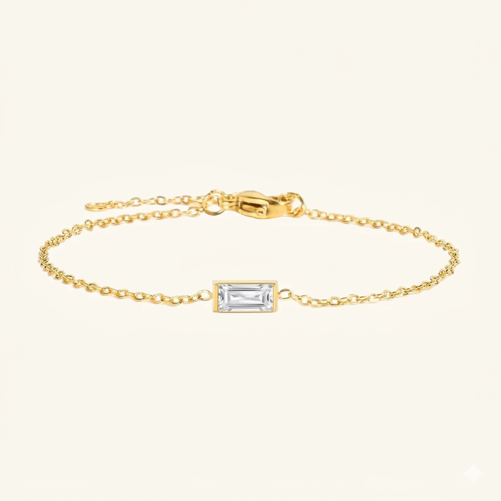 Birthstone Chain Bracelet-Bracelets-Yiyae-Gold-April-15 Extend 3CM-Yiyae