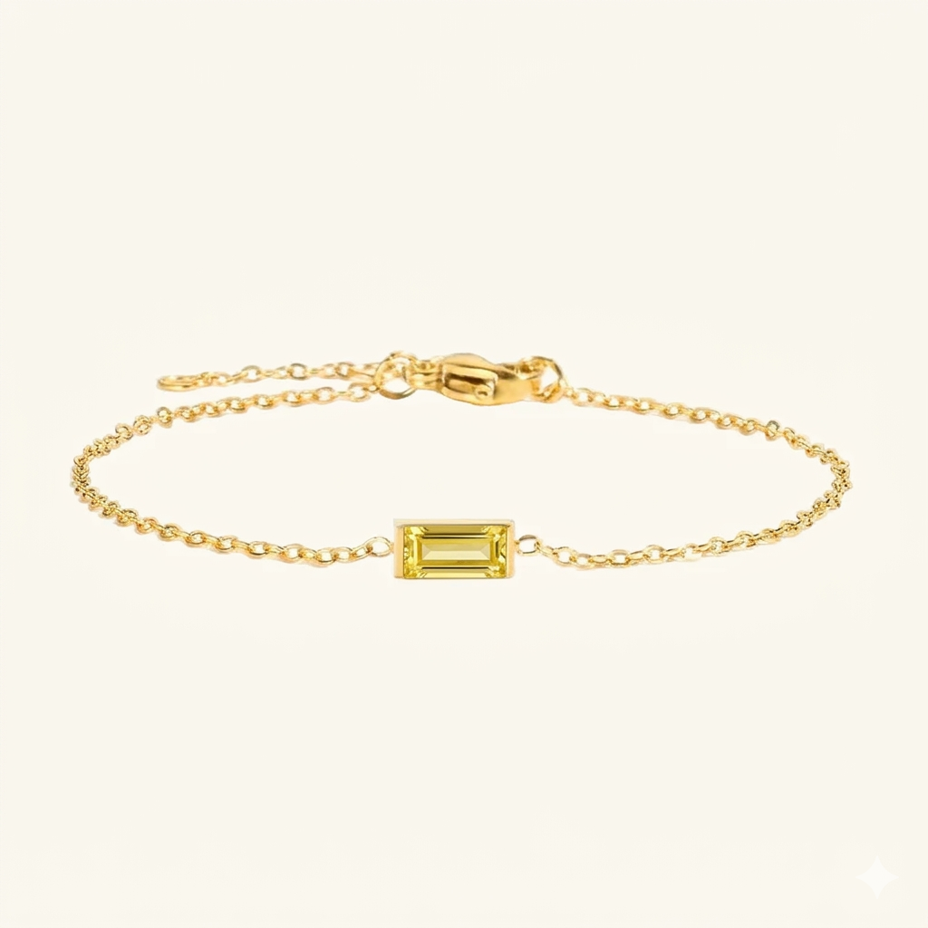 Birthstone Chain Bracelet - Gold - Bracelets - Yiyae - foto 12