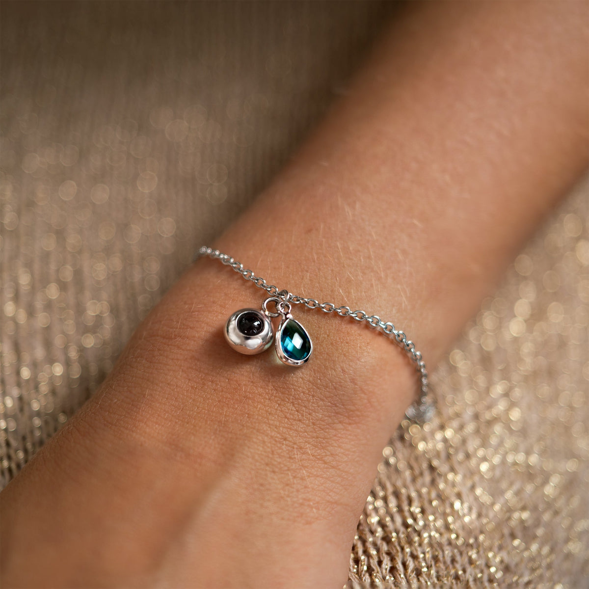 Birthstone Photo Bracelet-Bracelets-Yiyae-Yiyae