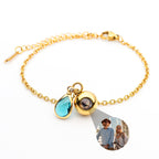 Birthstone Photo Bracelet-Bracelets-Yiyae-Yiyae