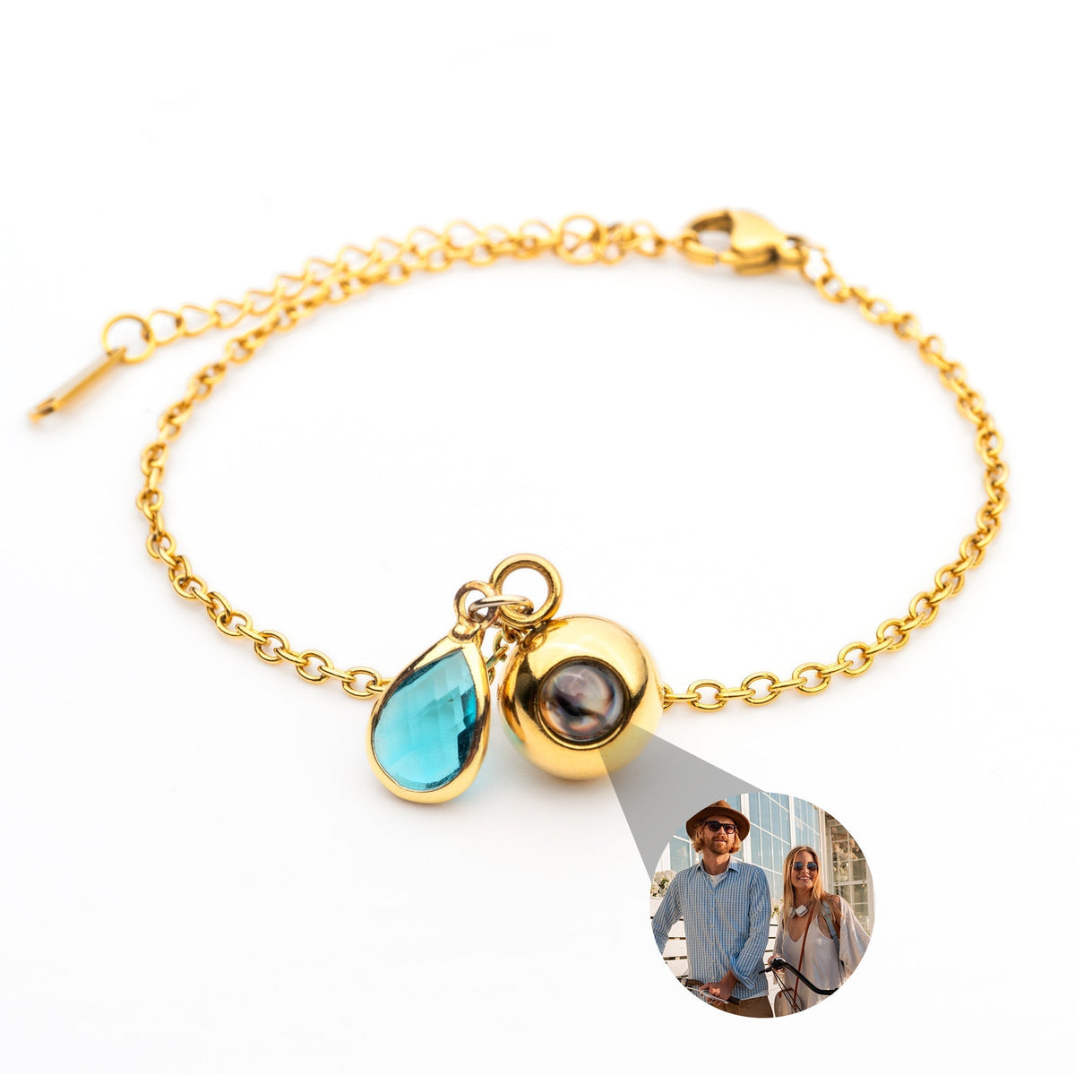 Birthstone Photo Bracelet-Bracelets-Yiyae-Yiyae