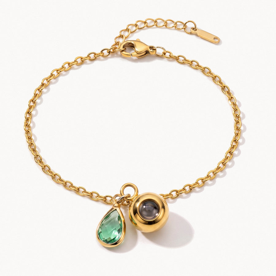 Birthstone Photo Bracelet