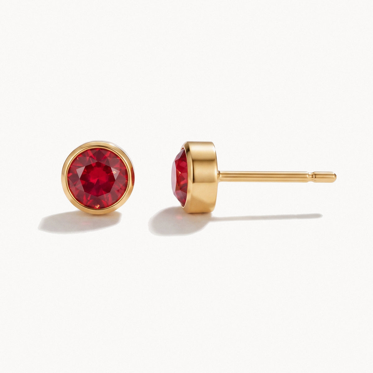 Birthstone Stud Earrings-Earrings-Yiyae-January-Yiyae