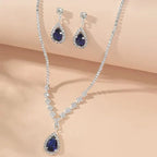 Blue Teardrop Jewelry Set-Jewelry Sets-Yiyae-Yiyae