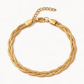 Braided Chain Bracelet - Gold - Bracelets - Yiyae