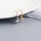 Butterfly Charm Hoops-Earrings-Yiyae-Yiyae