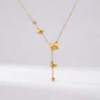 Butterfly Lariat Necklace-Necklaces-Yiyae-Yiyae
