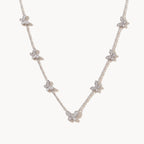 Butterfly Station Necklace-Necklaces-Yiyae-Silver-Yiyae