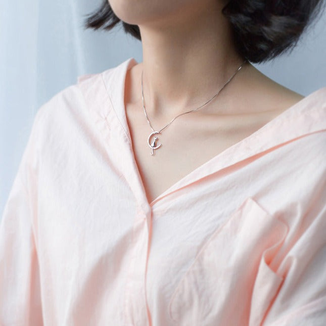 Cat & Moon Necklace-Necklaces-Yiyae-Yiyae