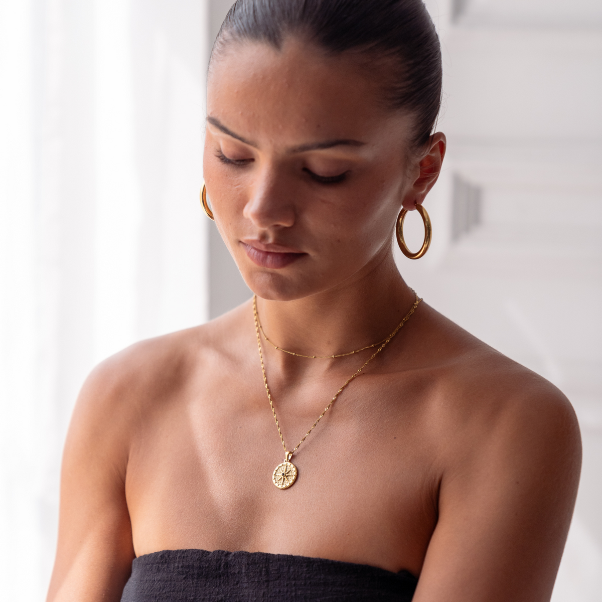 Celestial Coin Necklace-Necklaces-Yiyae-Yiyae
