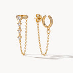 Chain Cuff Earrings-Earrings-Yiyae-Gold-Yiyae