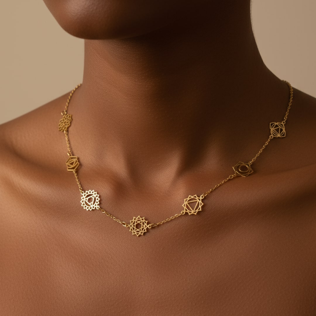 Chakra Station Necklace-Necklaces-Yiyae-Yiyae