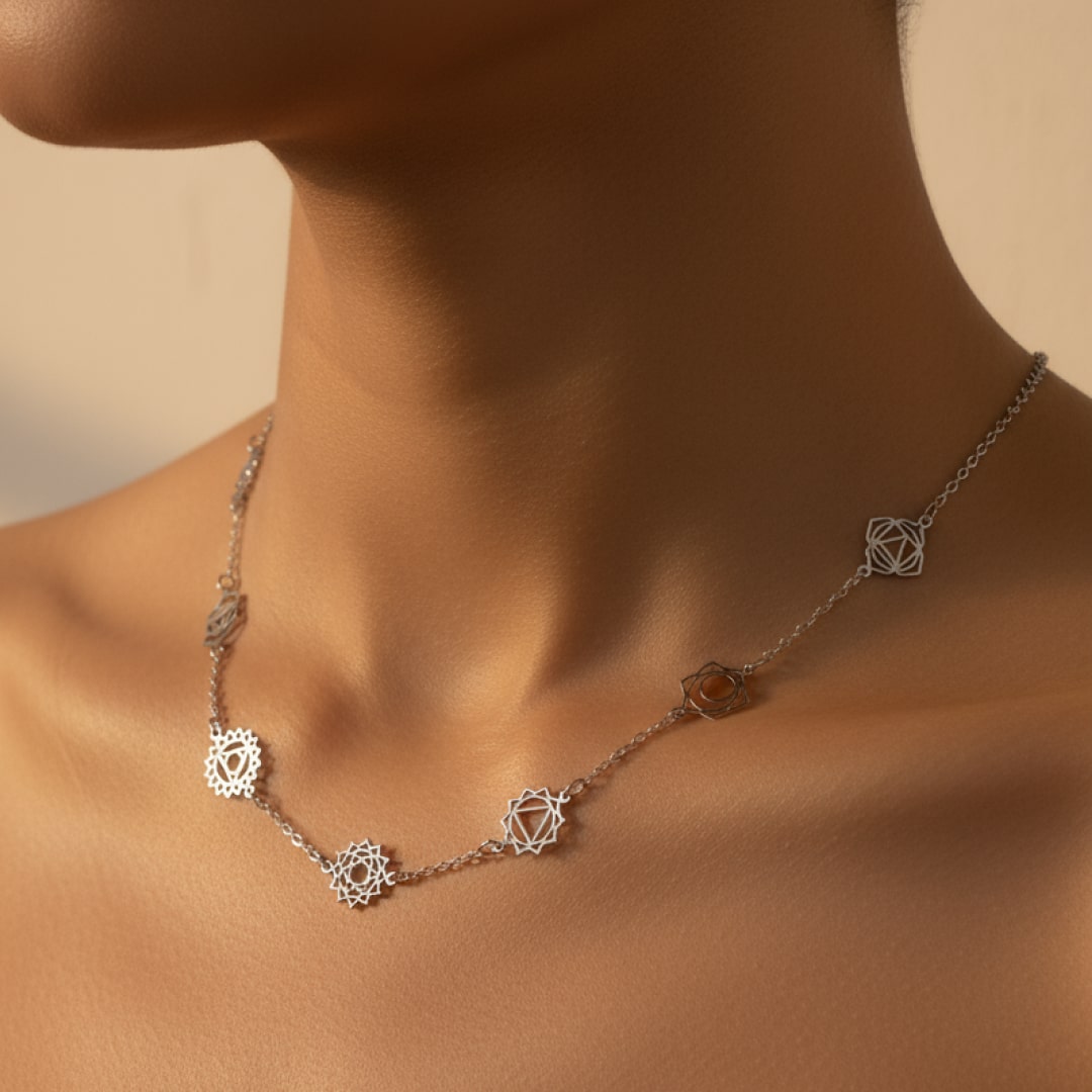 Chakra Station Necklace-Necklaces-Yiyae-Yiyae
