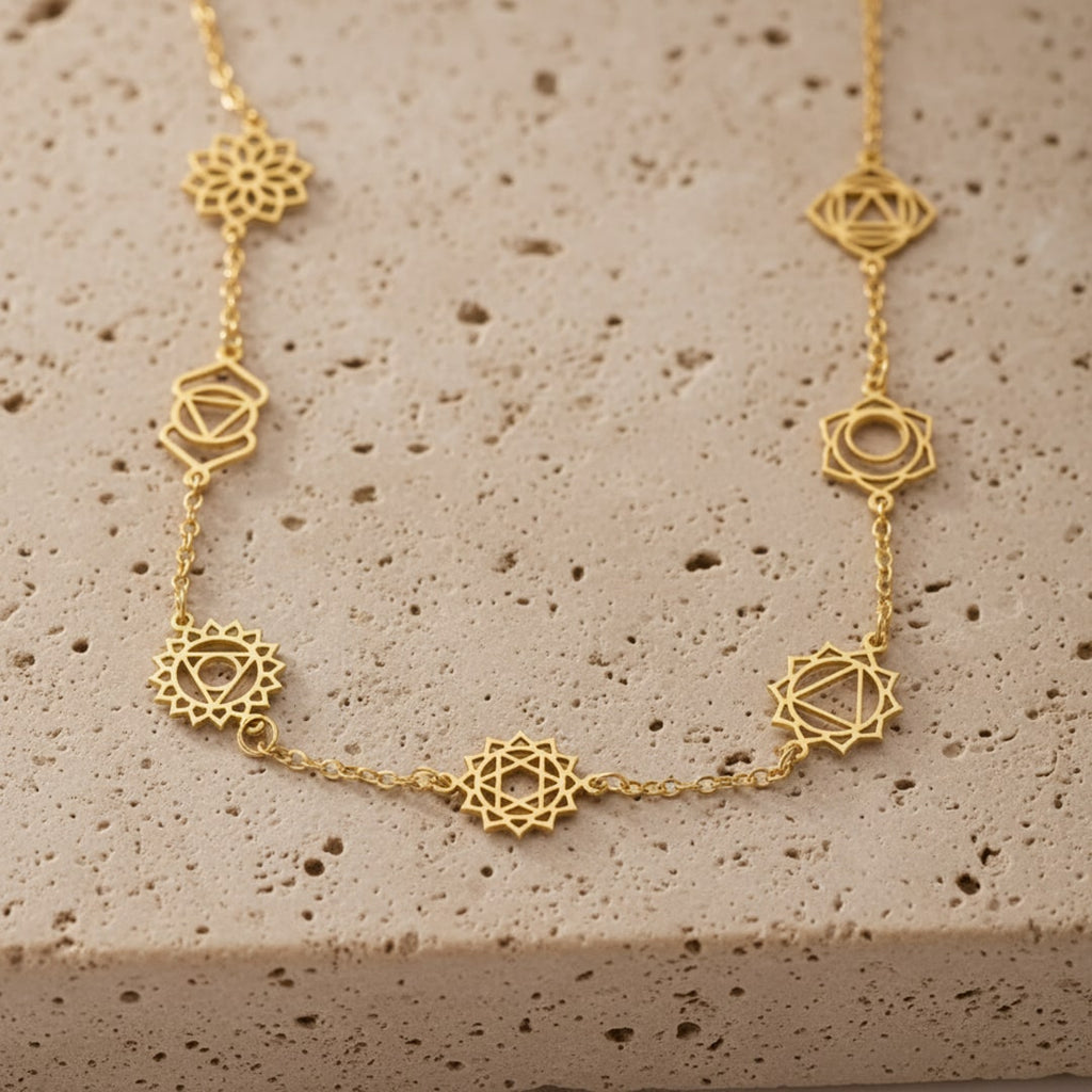 Chakra Station Necklace-Necklaces-Yiyae-Yiyae
