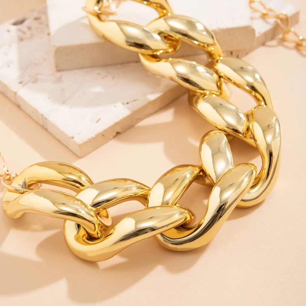 Chunky Cuban Link Choker-Necklaces-Yiyae-Yiyae