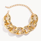 Chunky Cuban Link Choker-Necklaces-Yiyae-Gold-Yiyae
