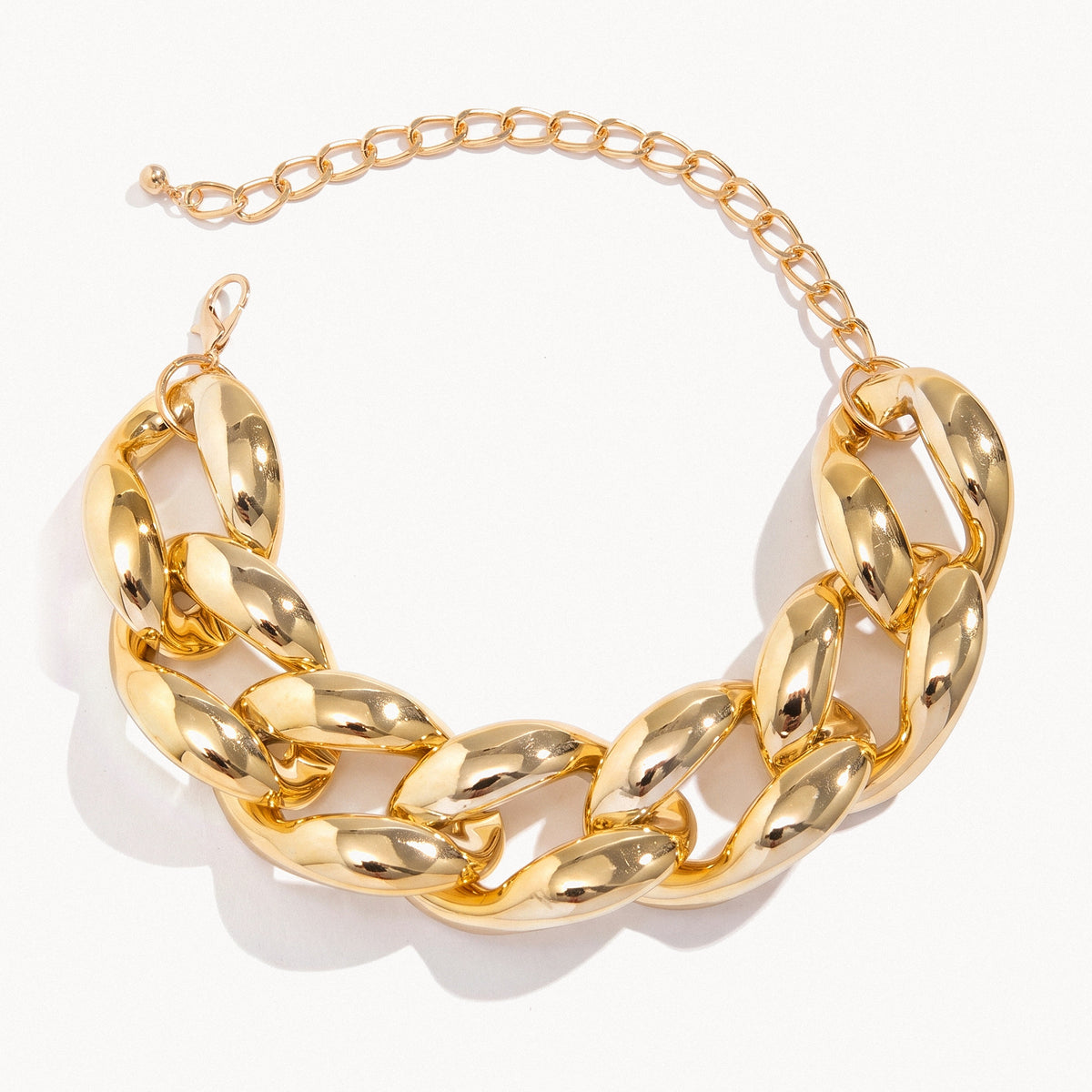 Chunky Cuban Link Choker-Necklaces-Yiyae-Gold-Yiyae