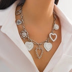 Chunky Heart Charm Necklace-Necklaces-Yiyae-Yiyae