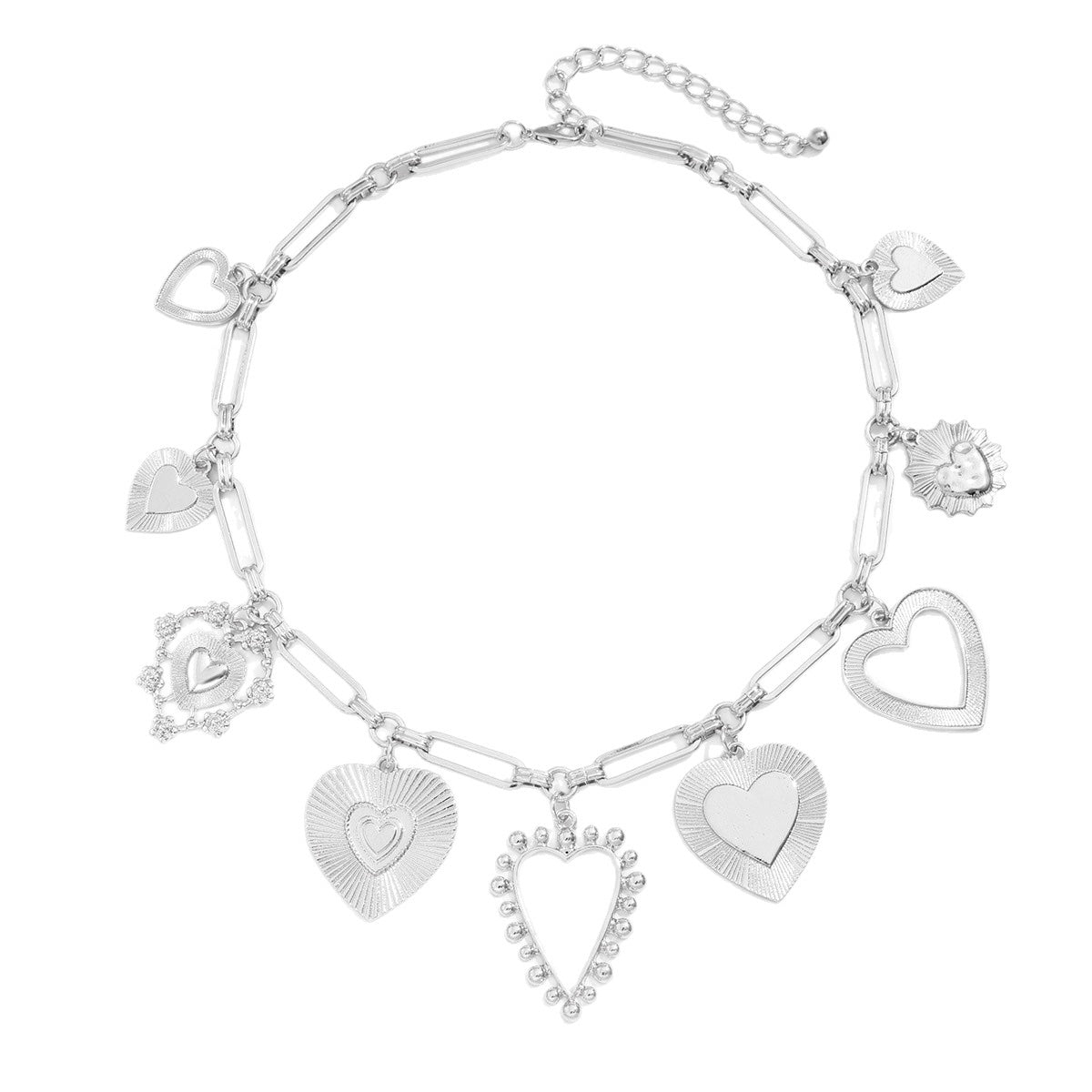 Chunky Heart Charm Necklace-Necklaces-Yiyae-Yiyae