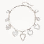 Chunky Heart Charm Necklace-Necklaces-Yiyae-Silver-Yiyae