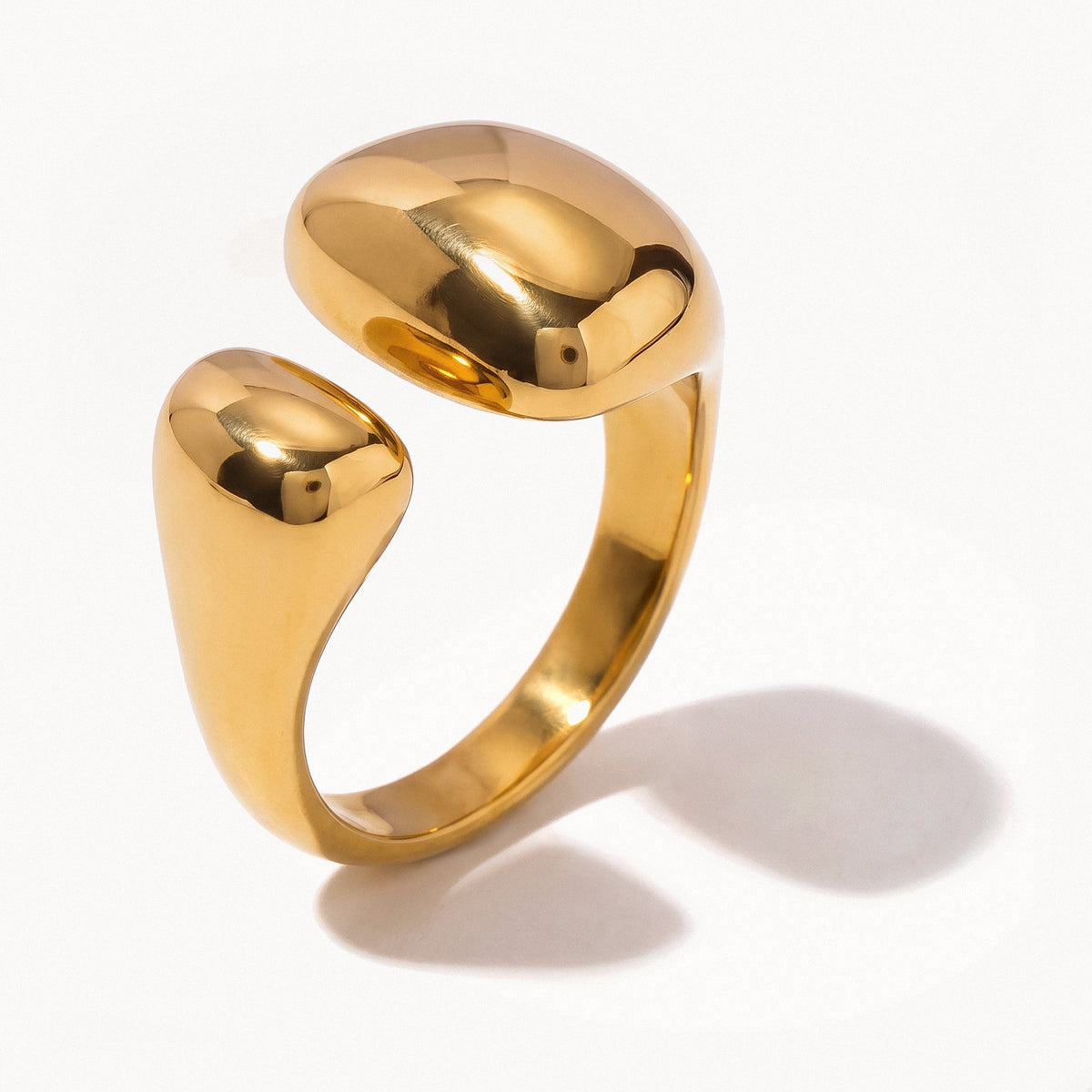 Chunky Open Square Ring-Rings-Yiyae-Gold-Yiyae