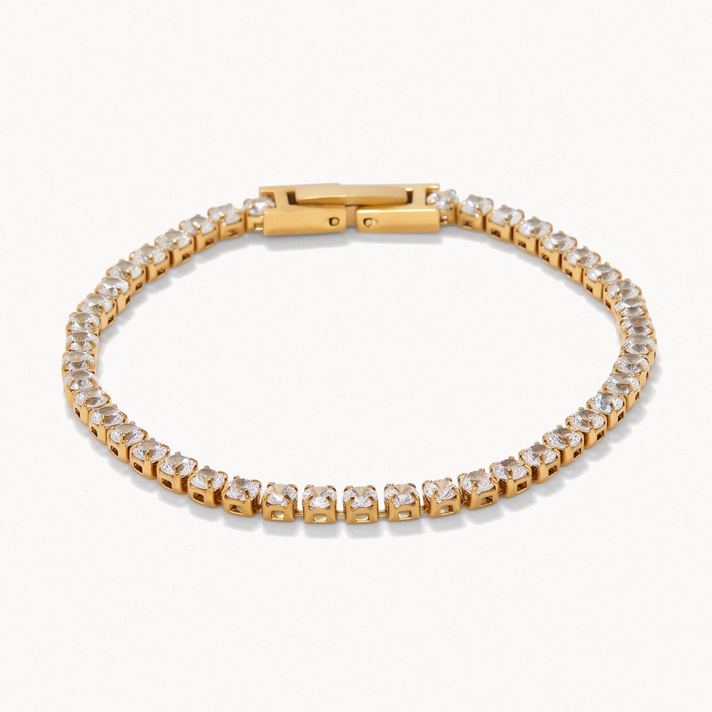 Classic Tennis Bracelet-Bracelets-Yiyae-Gold-Yiyae