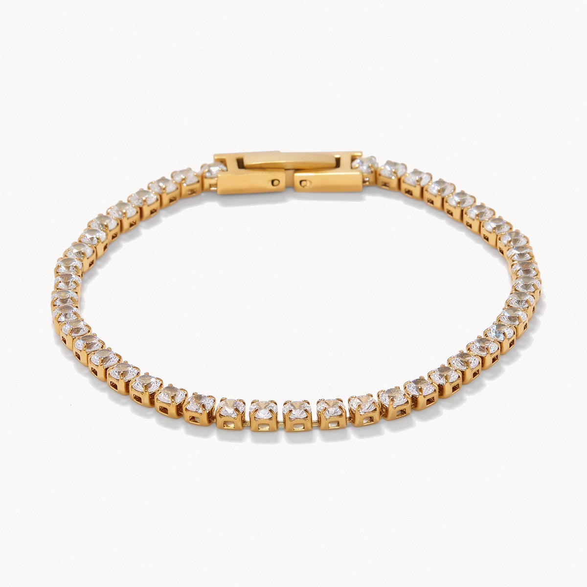 Classic Tennis Bracelet-Bracelets-Yiyae-Gold-Yiyae