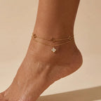 Clover Charm Anklet-Anklets-Yiyae-Yiyae