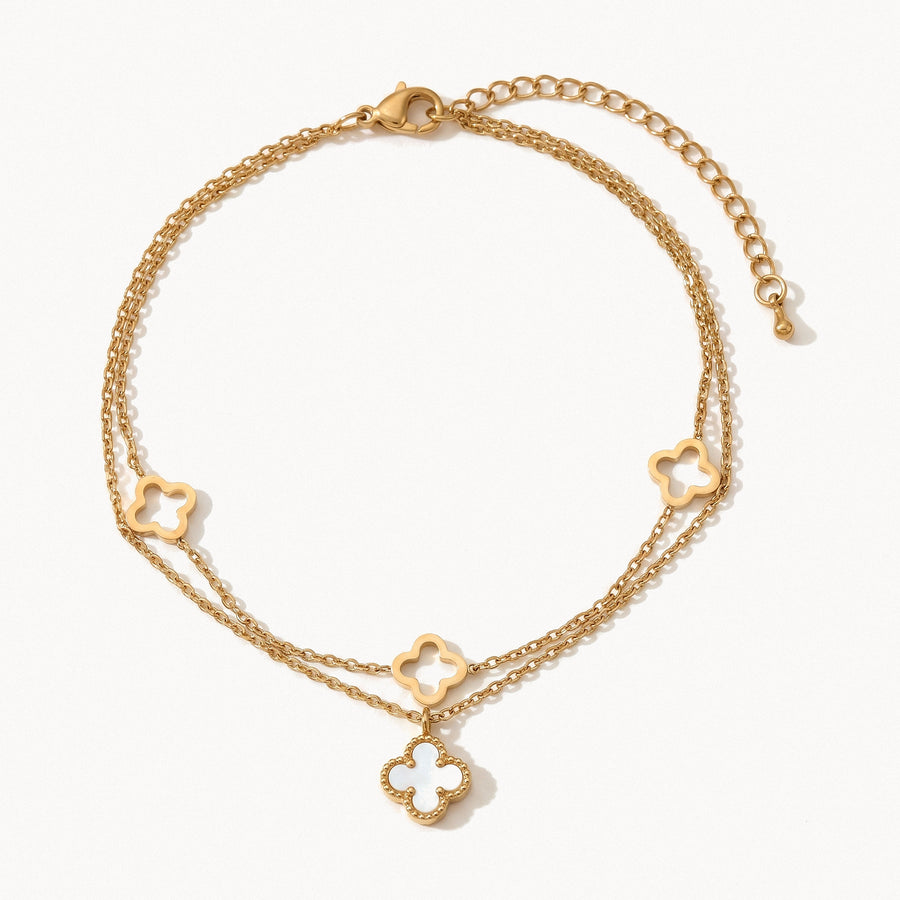 Clover Charm Anklet