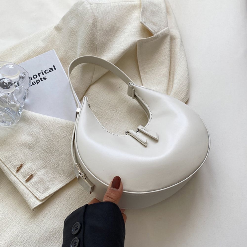 Crescent Hobo Bag-Bags-Yiyae-White-Yiyae